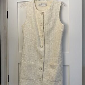 Ivory tweed minidress